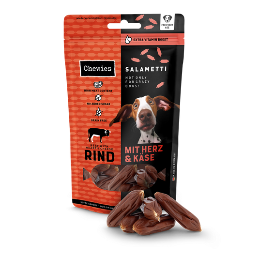 Chewies salametti rund, hart & kaas 200gr