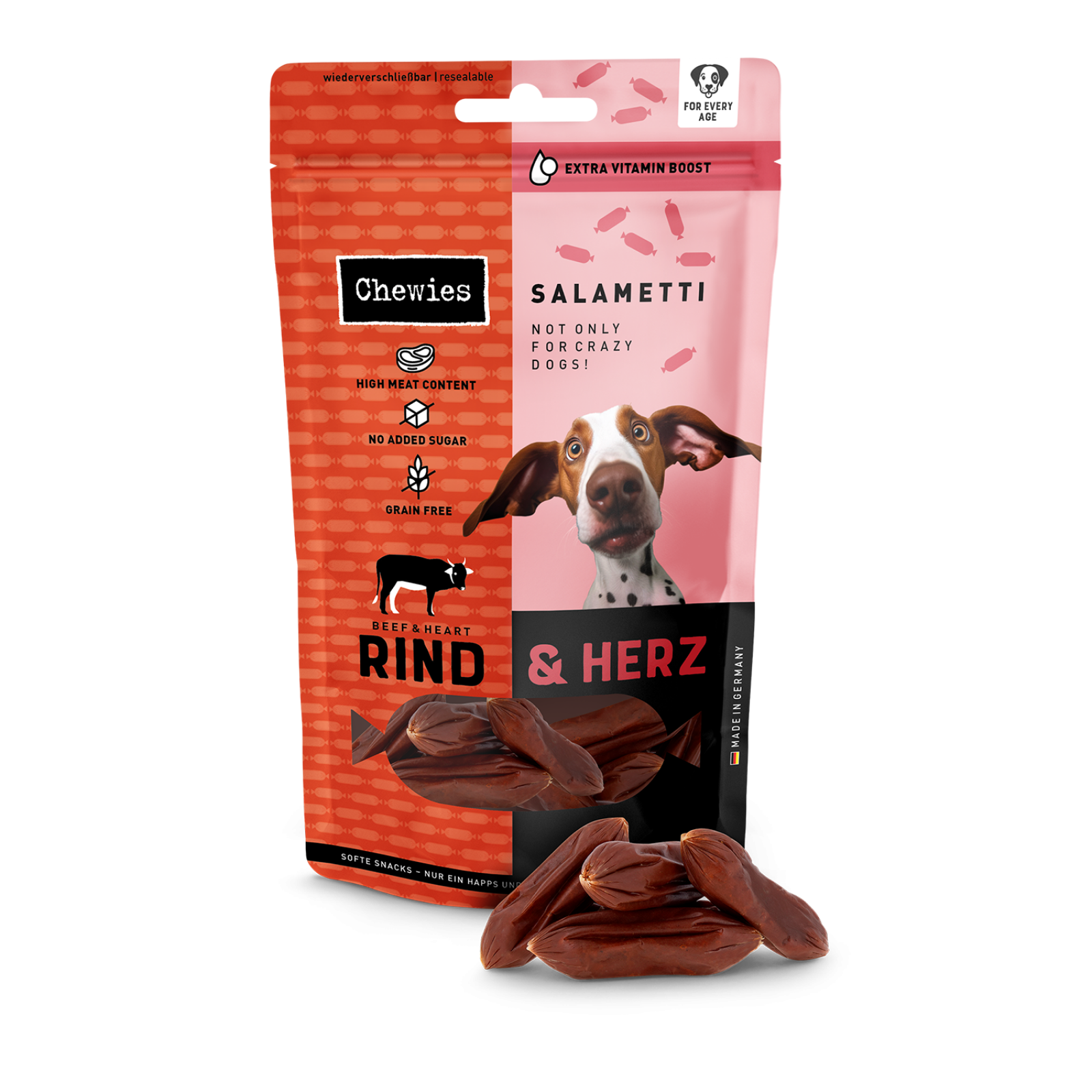 Chewies salametti rund & hart 200gr