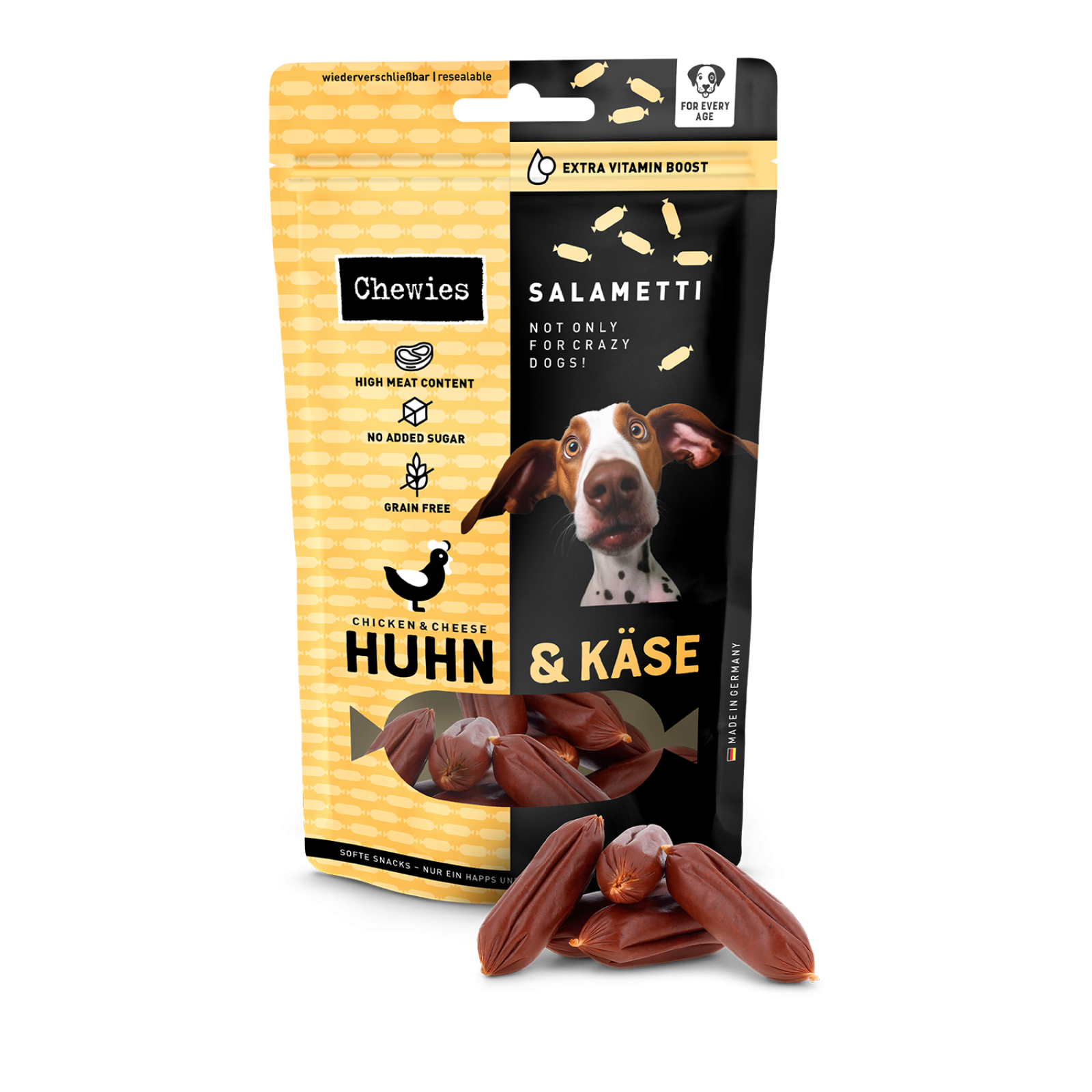 Chewies salametti kip & kaas 200gr