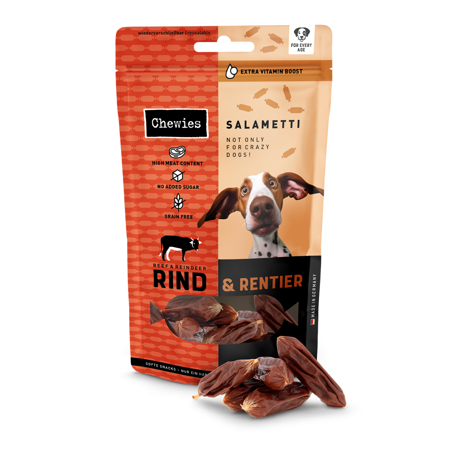 Chewies salametti rund & rendier 200gr
