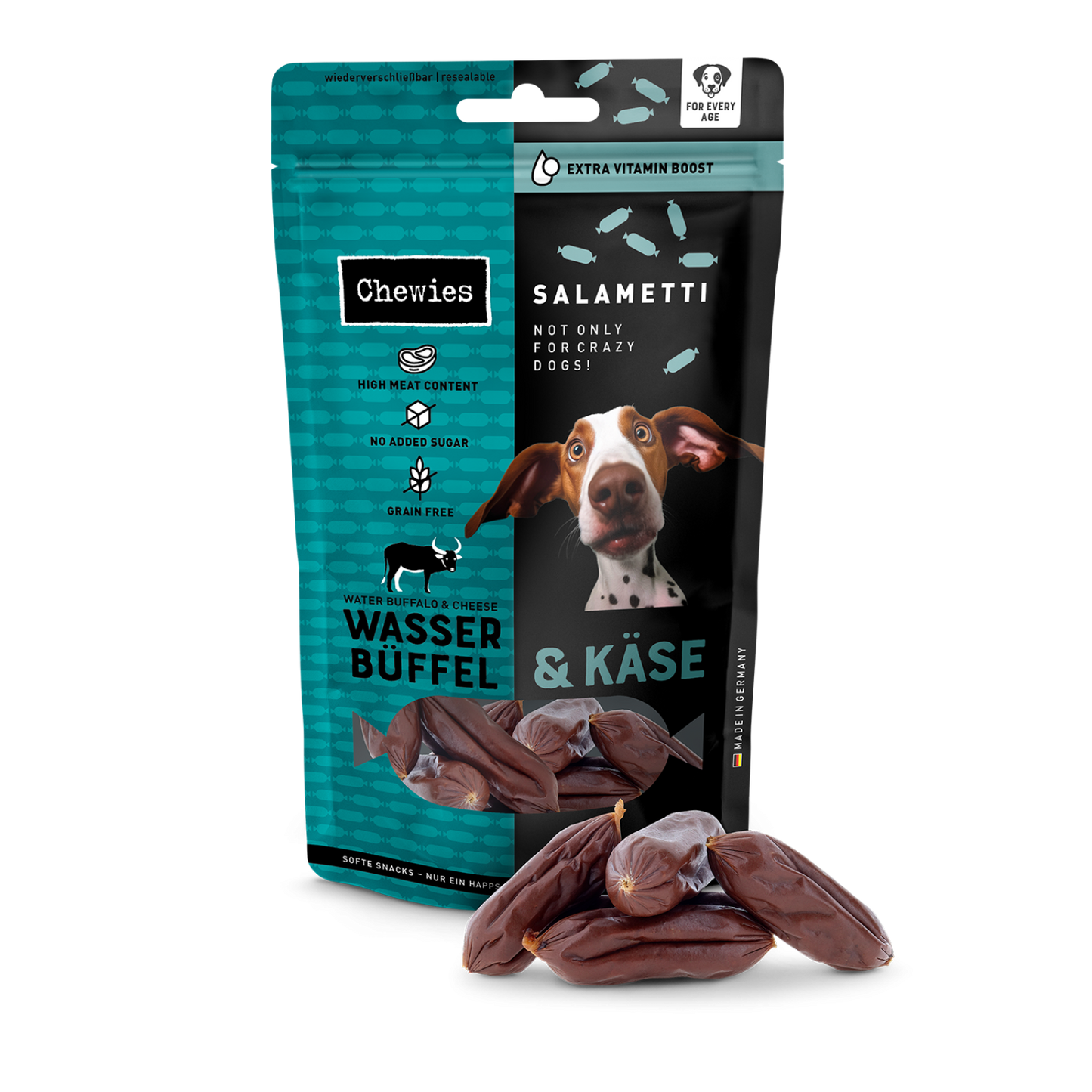 Chewies salametti waterbuffel&kaas 60gr