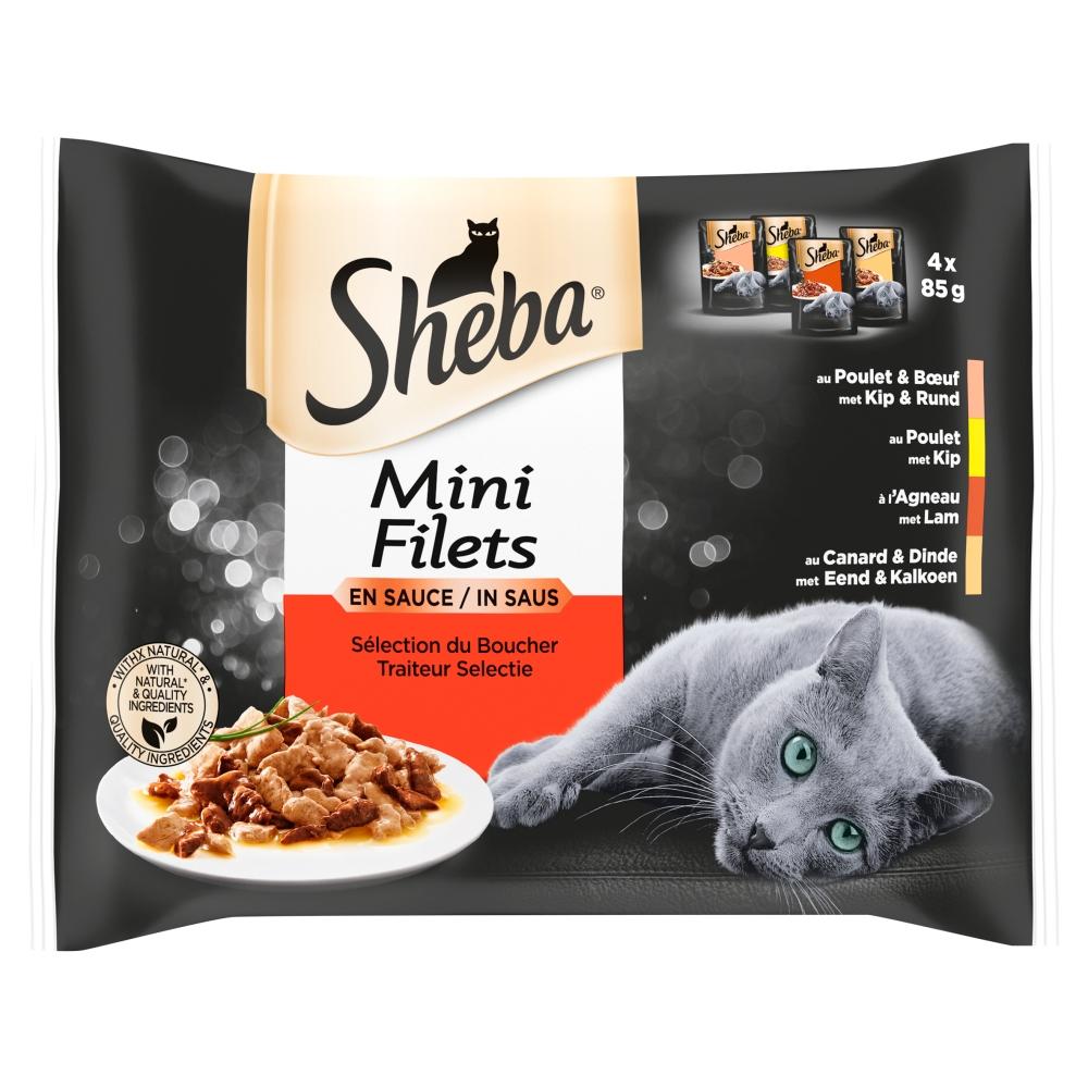 Sheba Mini Filets pouch saus traiteur sel mp 4x85gr