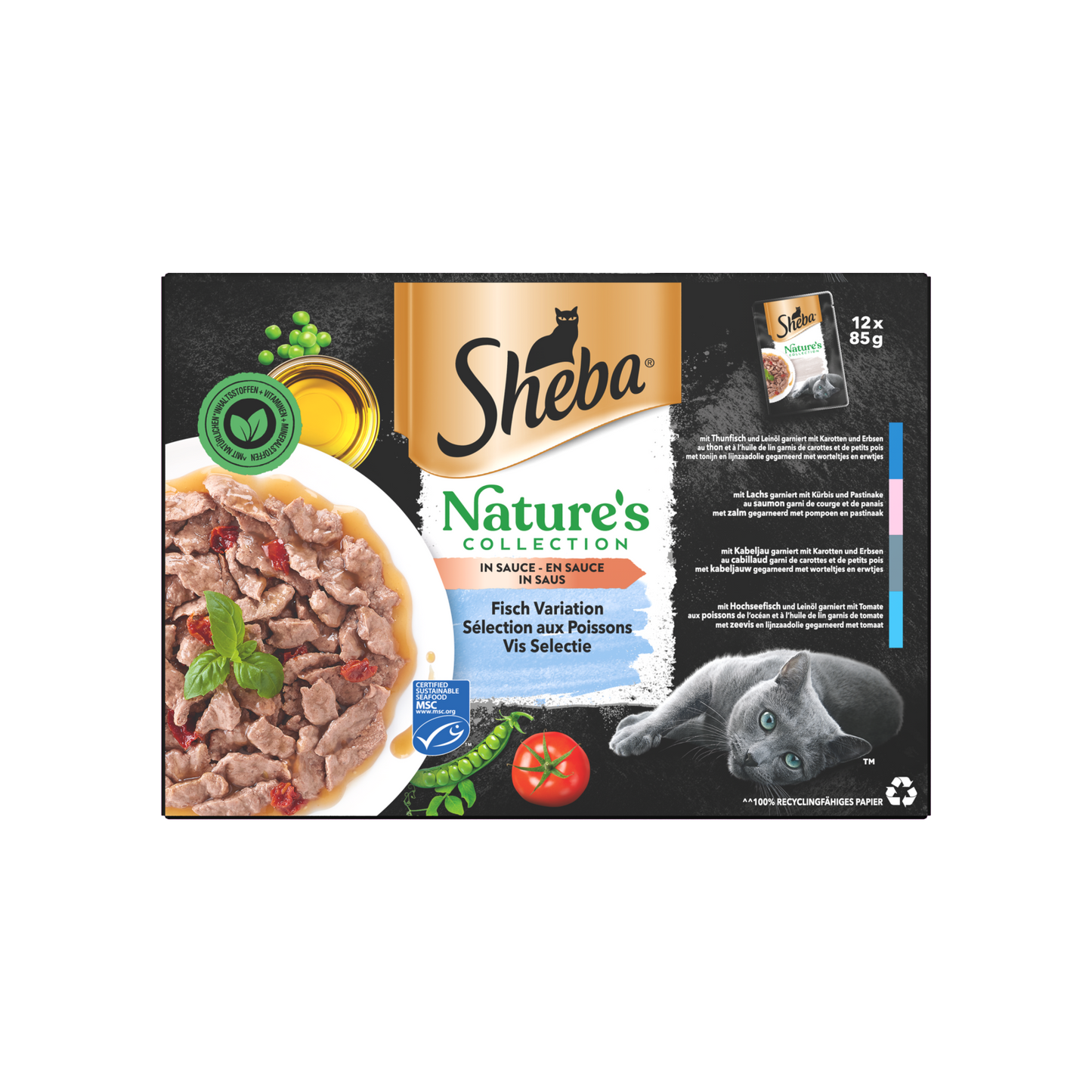 Sheba Natures Collection gelei vis selectie mp 12x85gr