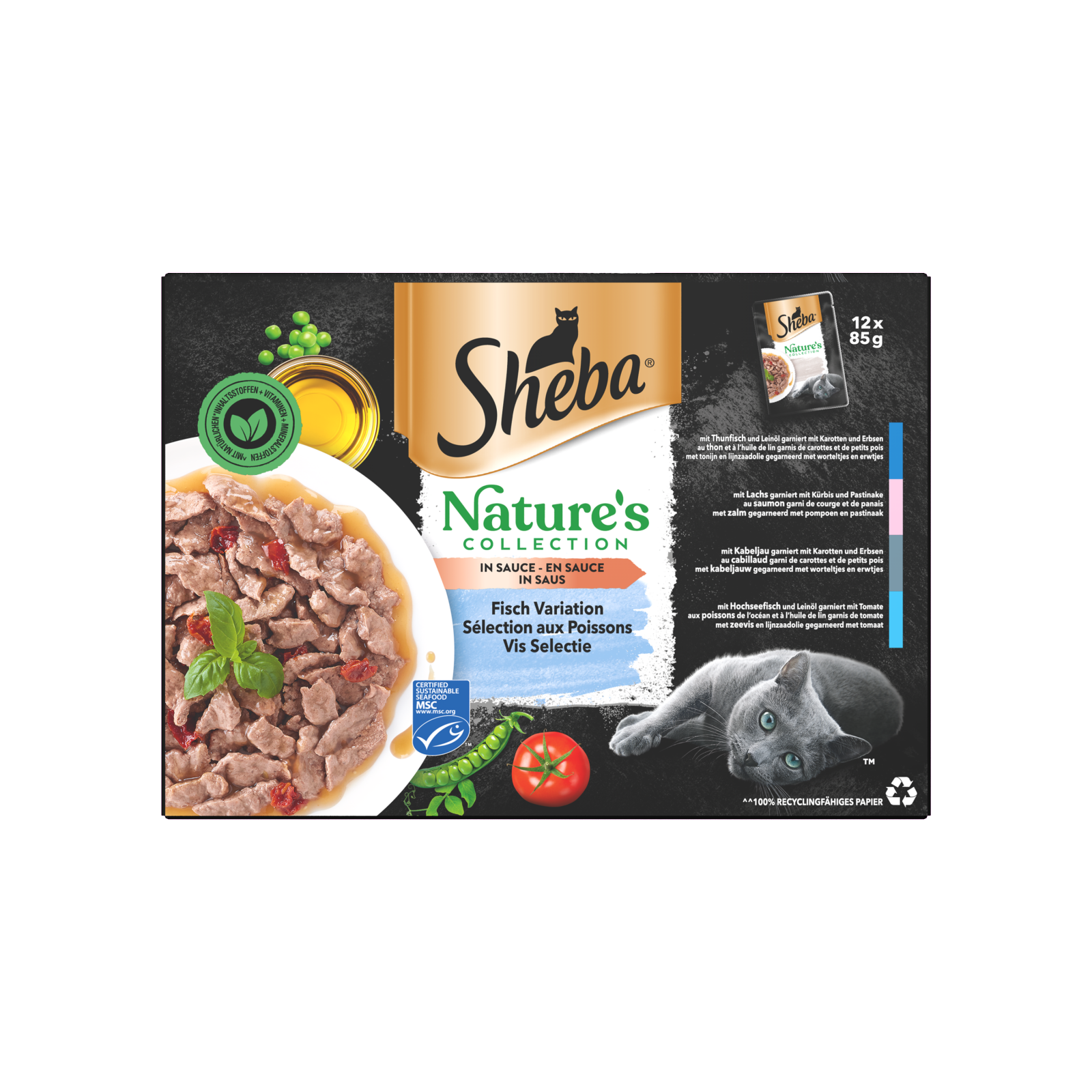 Sheba Natures Collection gelei vis selectie mp 12x85gr