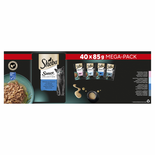 Sheba Sauce Lover pouch saus vis sel mp 40x85gr