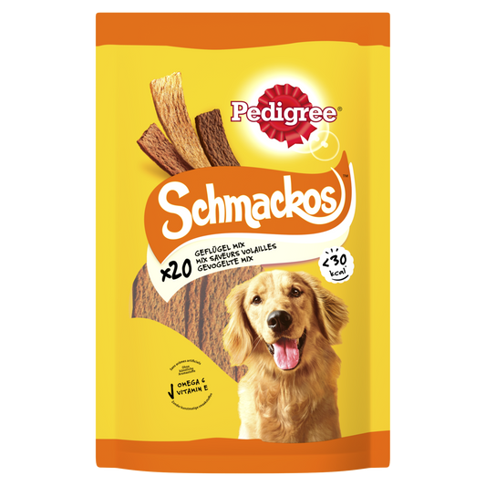Pedigree schmackos gevogelte 144gr