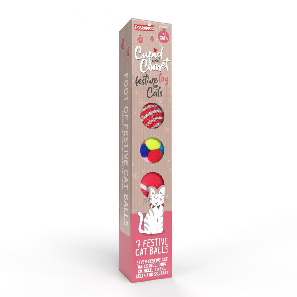 Rosewood Cupid&Comet kat feestelijk ballen set 1st