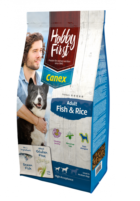 Hobby First Canex adult fish&rice 12kg