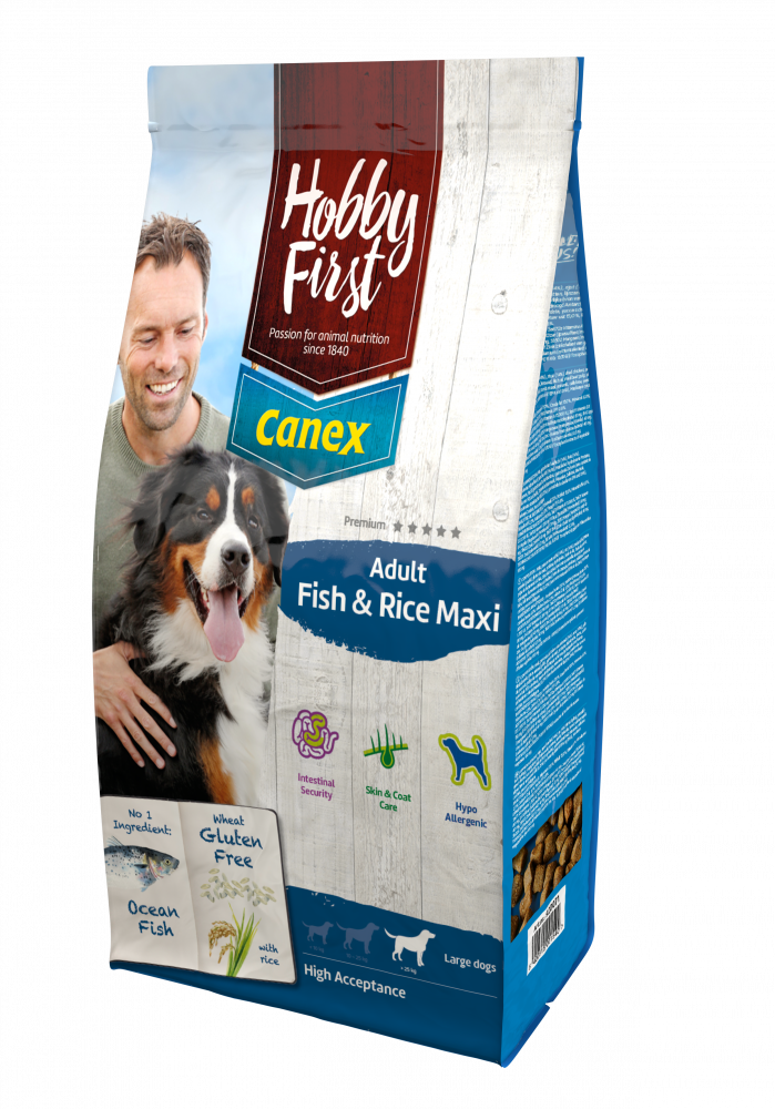 Hobby First Canex adult maxi fish&rice 12kg