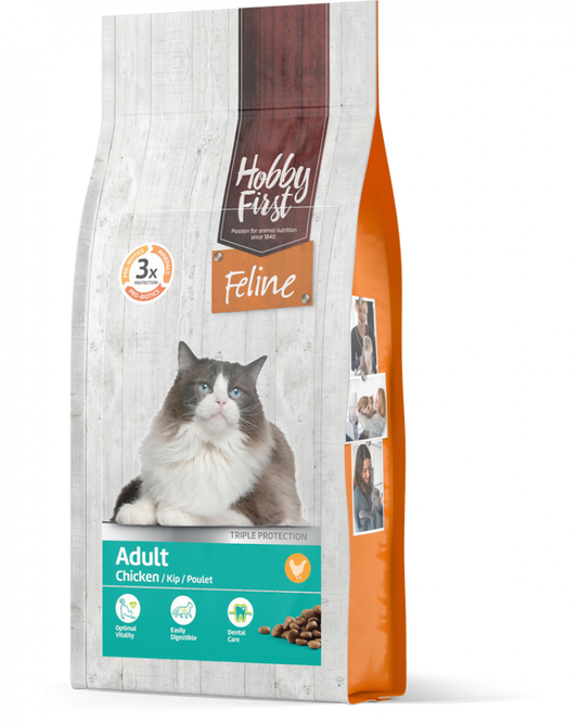 Hobby First Feline droog adult chicken 1,5kg