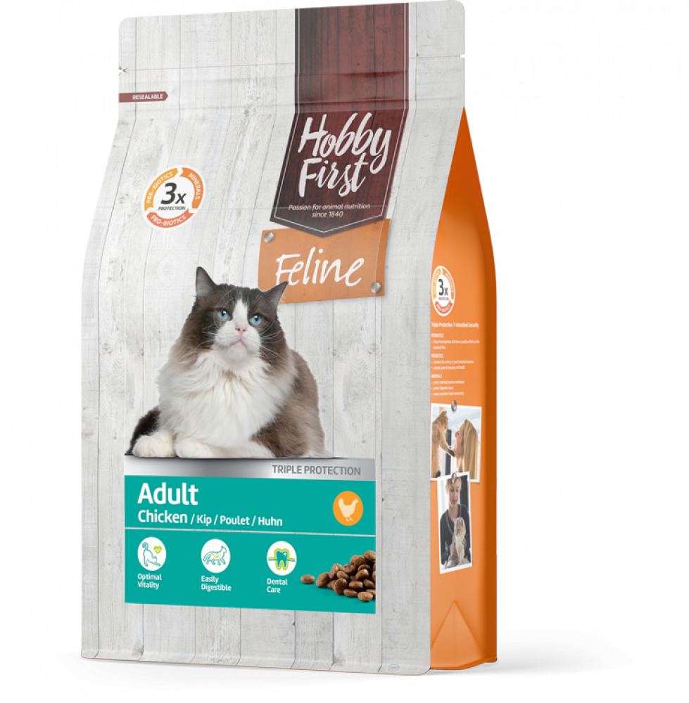 Hobby First Feline droog adult chicken 4,5kg