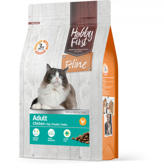 Hobby First Feline droog adult chicken 4,5kg