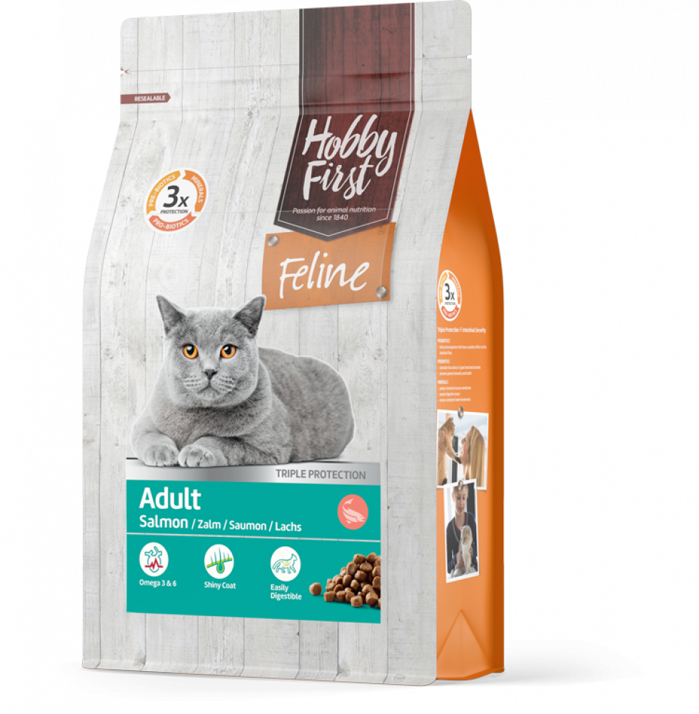 Hobby First Feline droog adult salmon 4,5kg