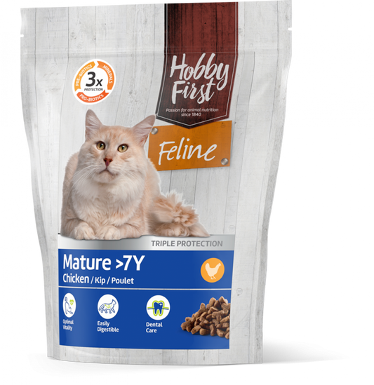 Hobby First Feline droog mature >7y 800gr