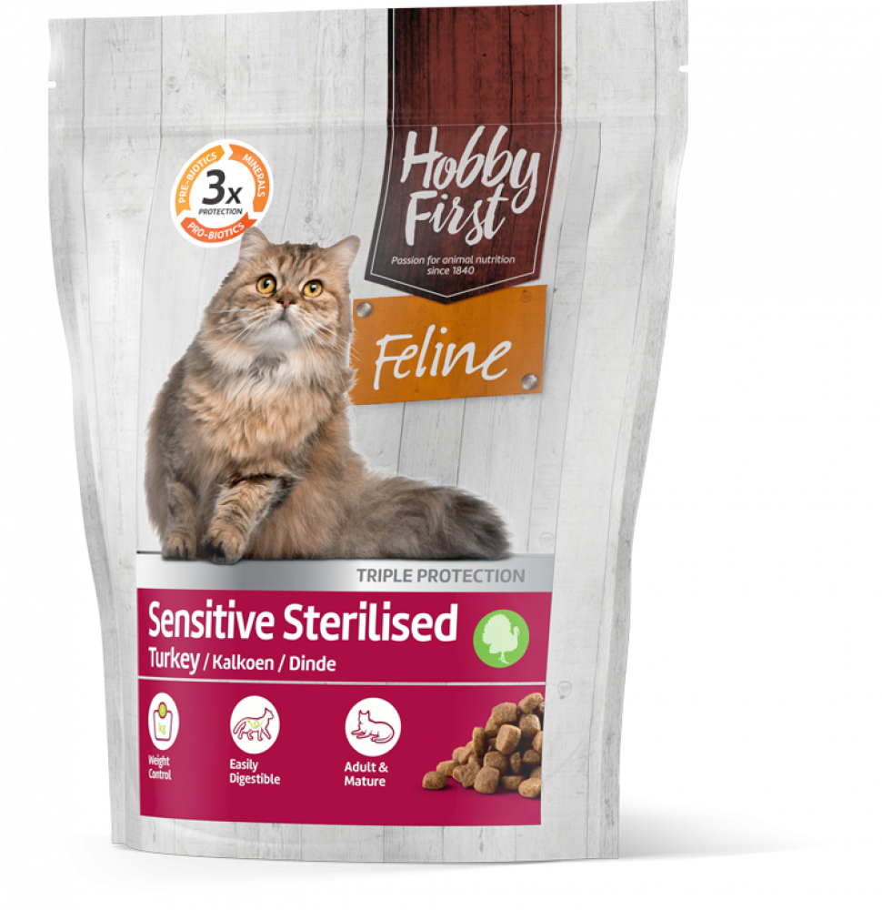 Hobby First Feline droog sensitive sterilised 800gr