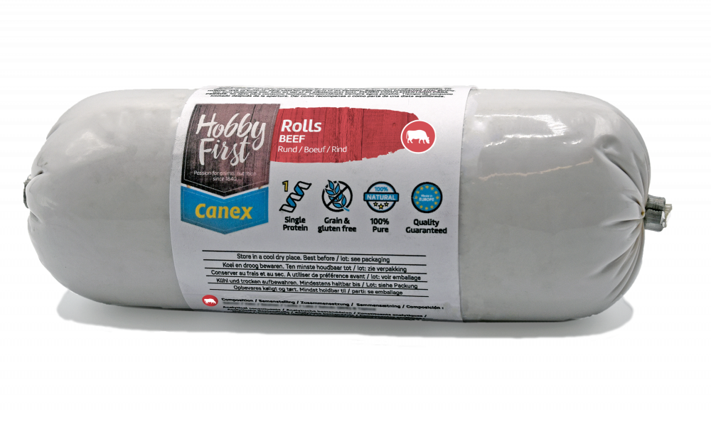 Hobby First Canex high protein roll beef 400gr