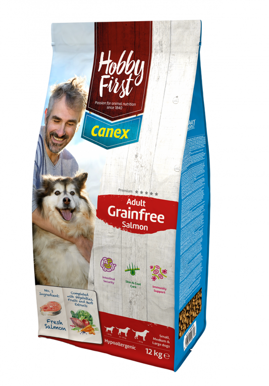 Hobby First Canex adult salmon grainfree 12kg