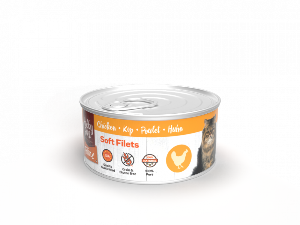Hobby First Feline blik soft filets kip 70gr