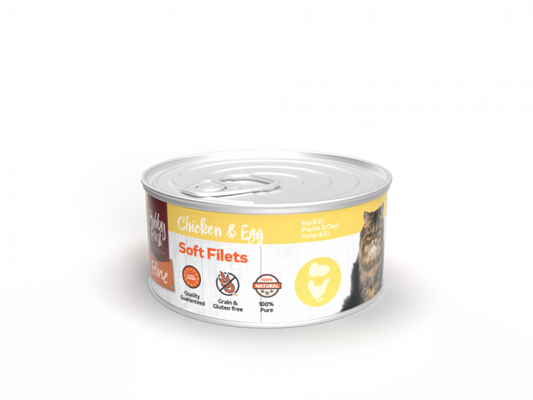 Hobby First Feline blik soft filets kip&ei 70gr