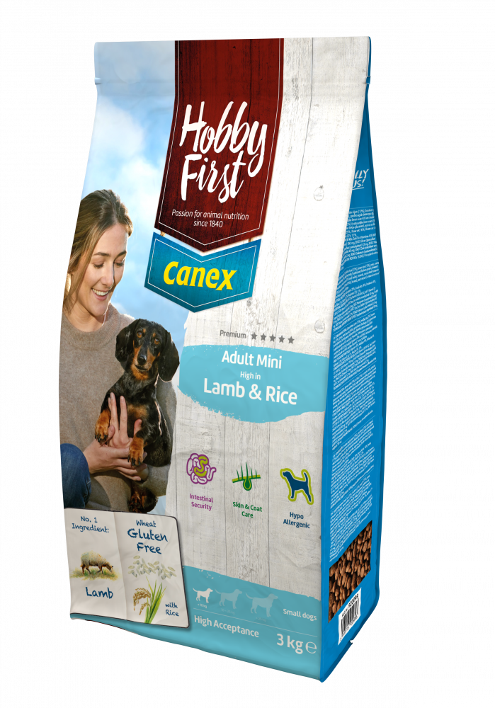 Hobby First Canex adult lamb&rice mini 3kg