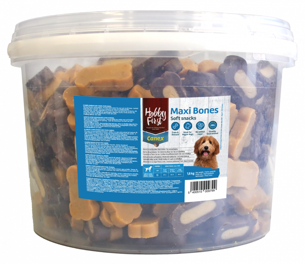 Hobby First Canex soft snacks maxi bones 1,8kg