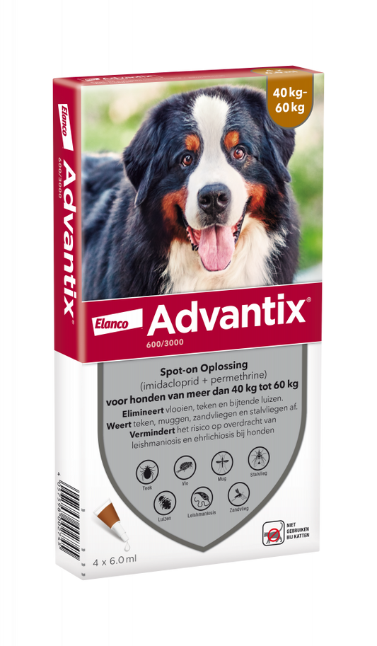 Advantix parasietbehandeling spot-on hond 600 4pip