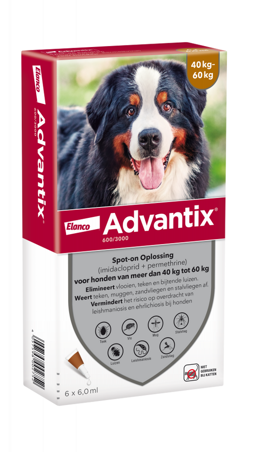 Advantix parasietbehandeling spot-on hond 600 6pip