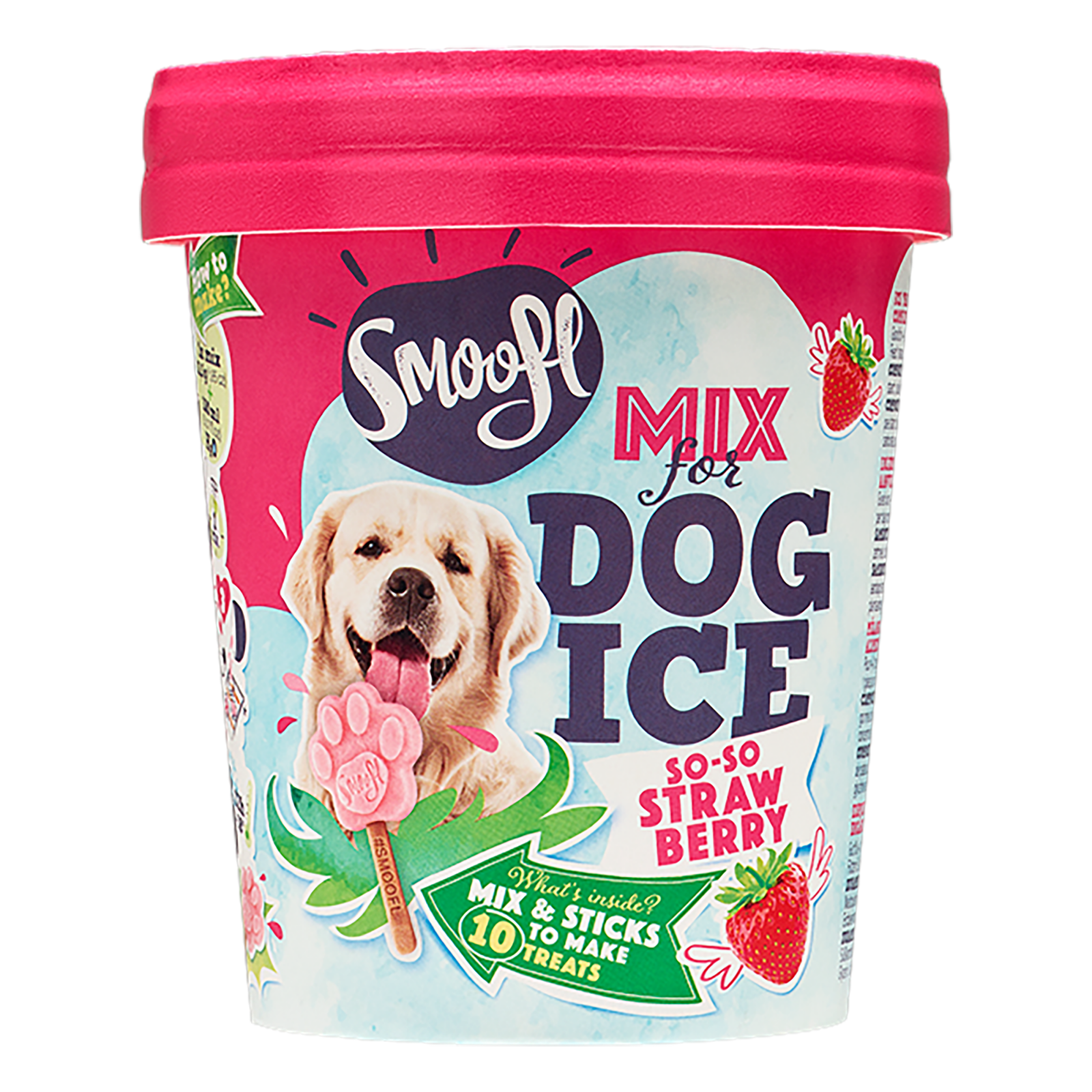 Smoofl honden ijsmix aardbei 160gr