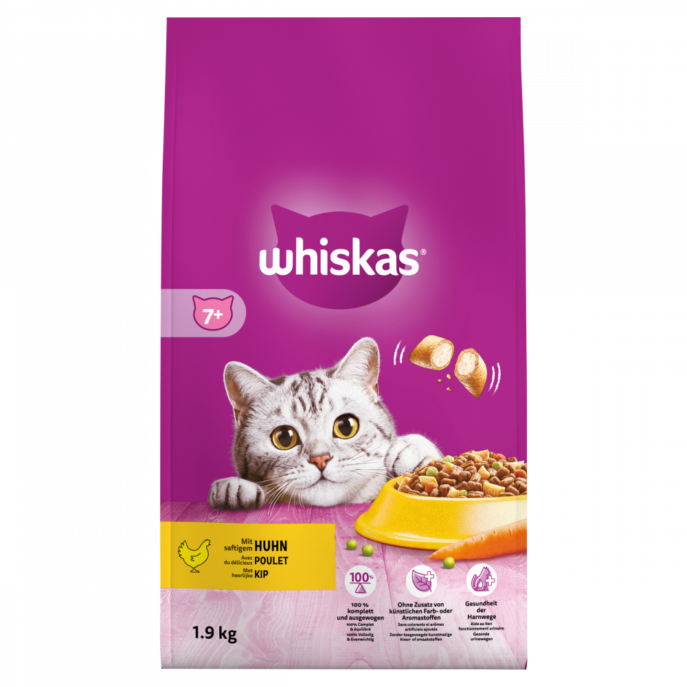 Whiskas 7+ droog senior kip 1,9kg
