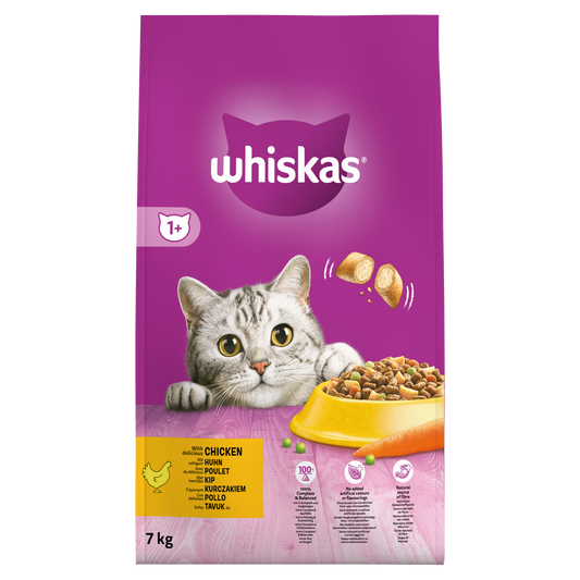 Whiskas 1+ droog adult kip 7kg