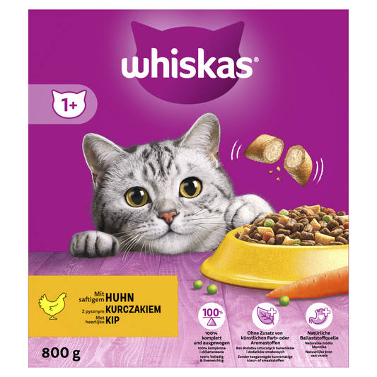 Whiskas 1+ droog adult kip 800gr