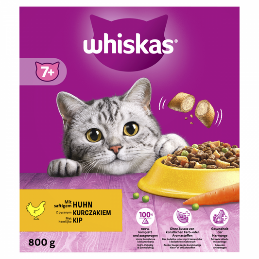 Whiskas 7+ droog senior kip 800gr