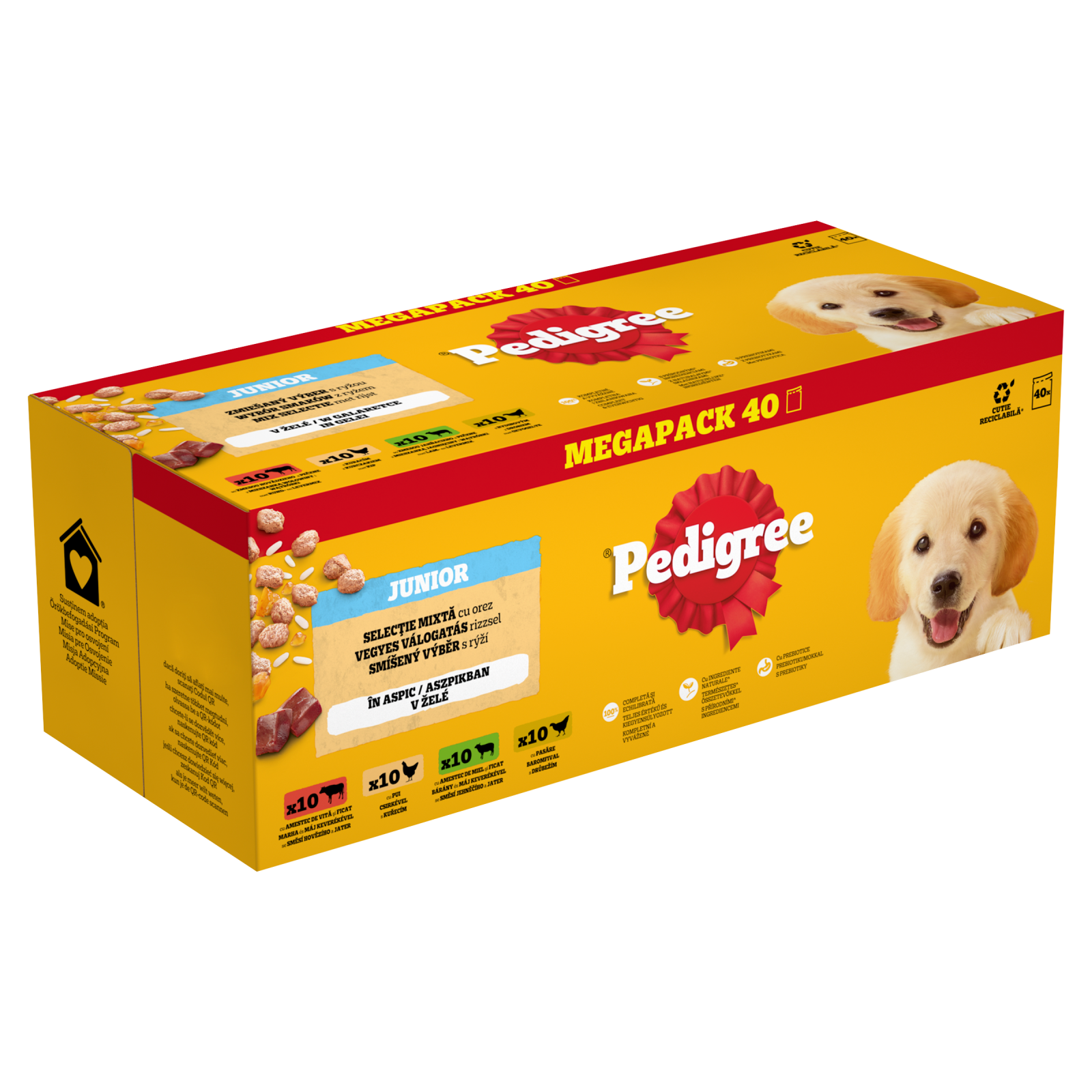 Pedigree pouch junior gelei mix sel mp 40x100gr
