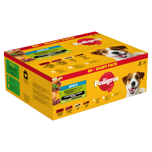 Pedigree pouch adult saus mix sel mp 80x100gr