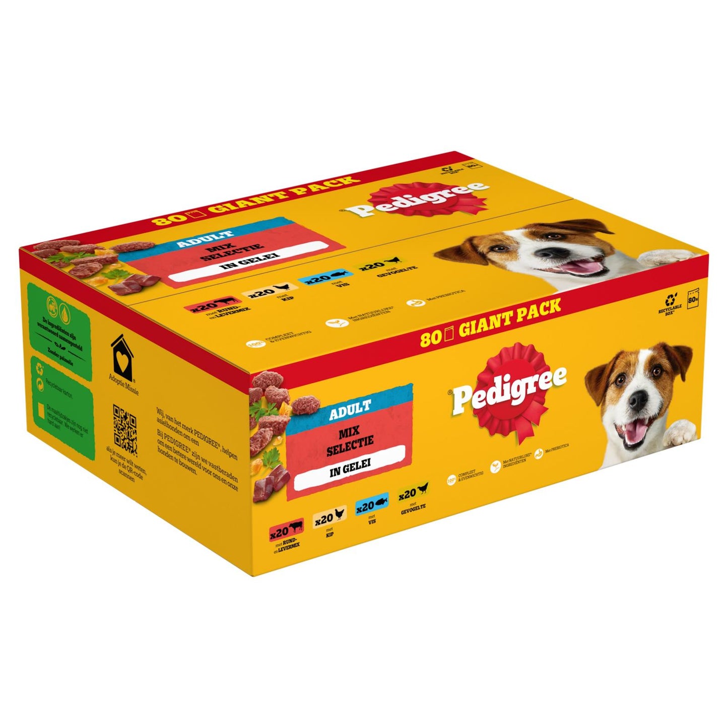 Pedigree pouch adult gelei mix sel mp 80x100gr