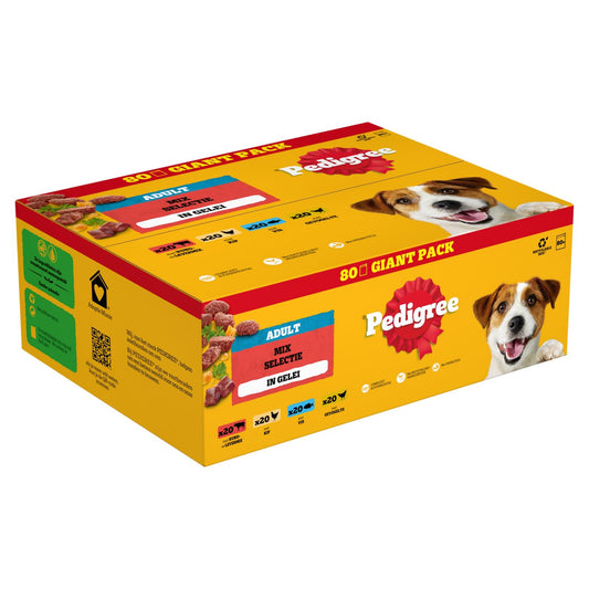 Pedigree pouch adult gelei mix sel mp 80x100gr