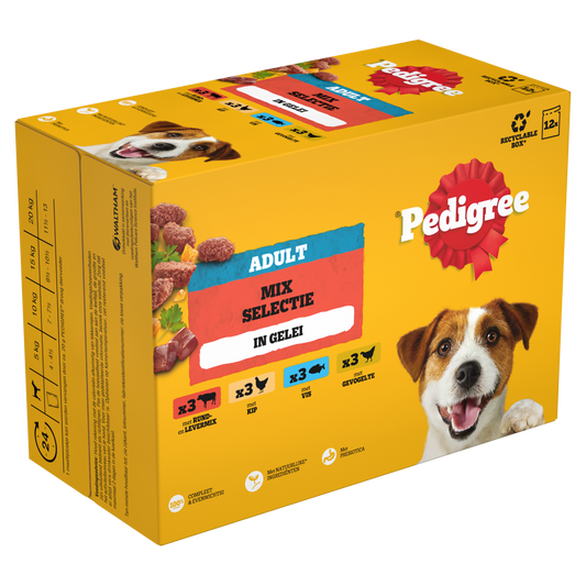 Pedigree pouch adult gelei fav sel mp 12x100gr