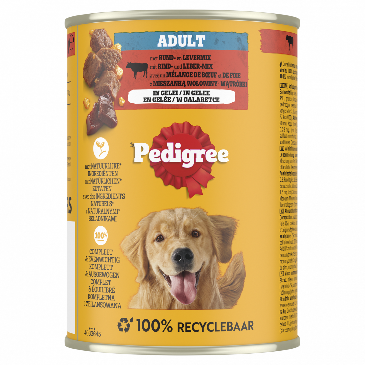 Pedigree blik adult rund 400gr