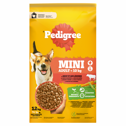 Pedigree droog adult mini rund 12kg
