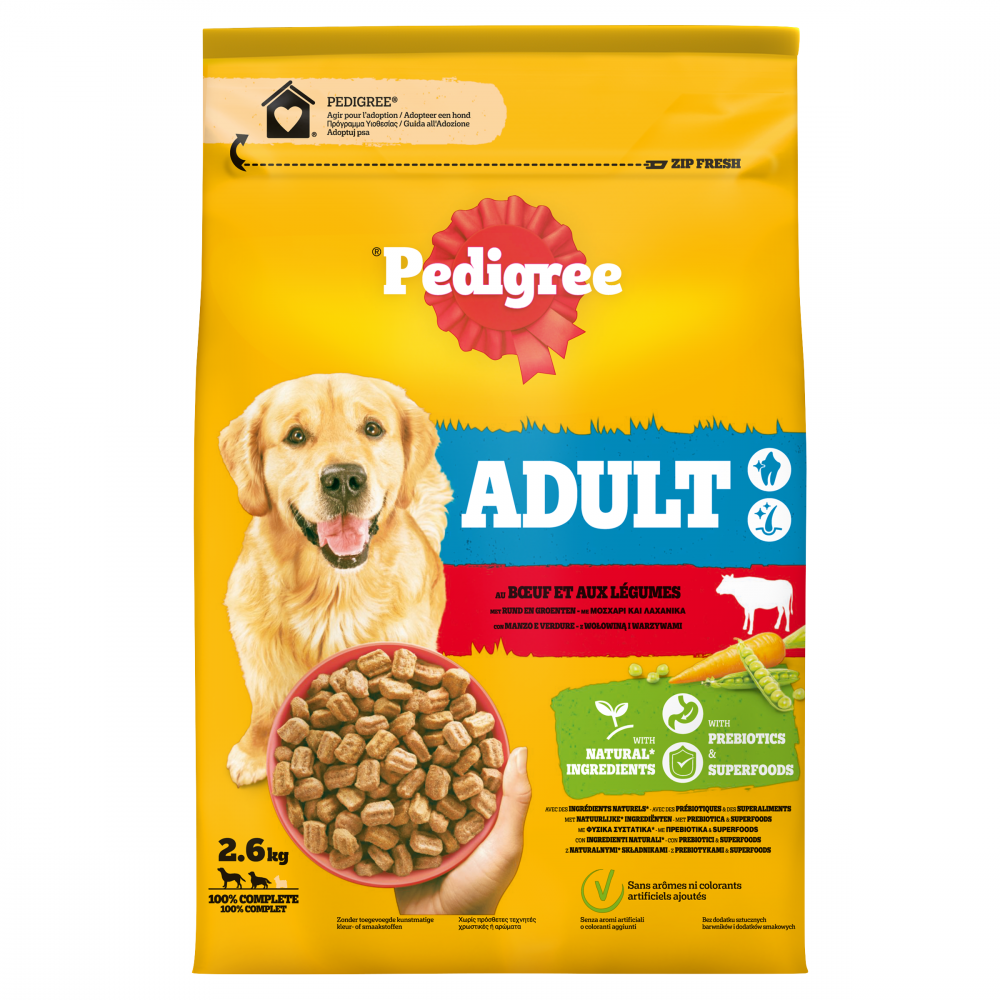 Pedigree droog adult rund 2,6kg