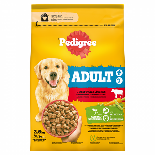 Pedigree droog adult rund 2,6kg