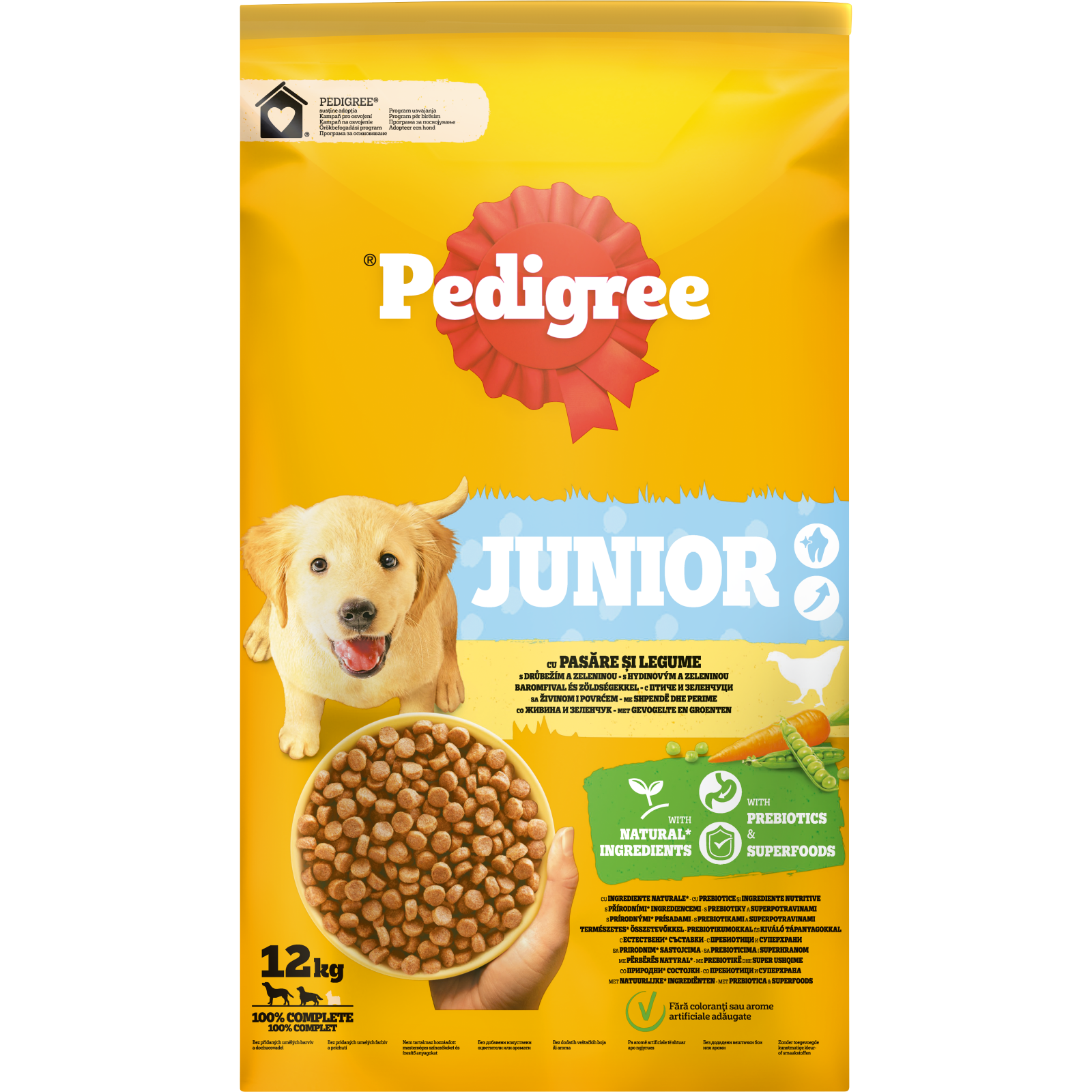 Pedigree droog junior kip 12kg