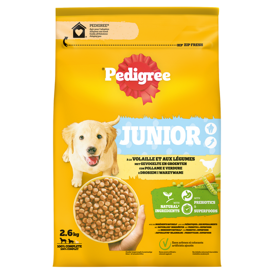 Pedigree droog junior kip 2,6kg