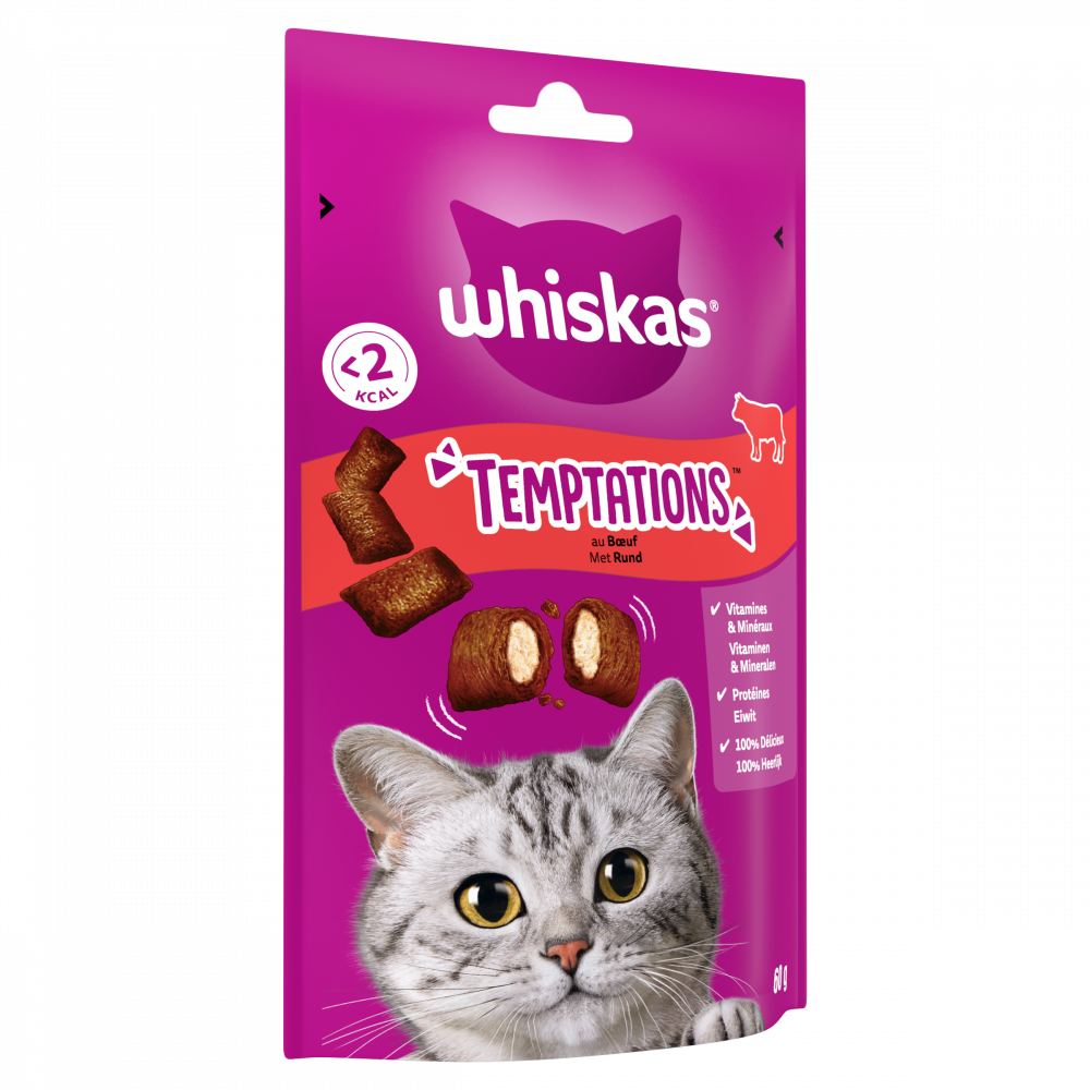 Whiskas temptations rund 60gr