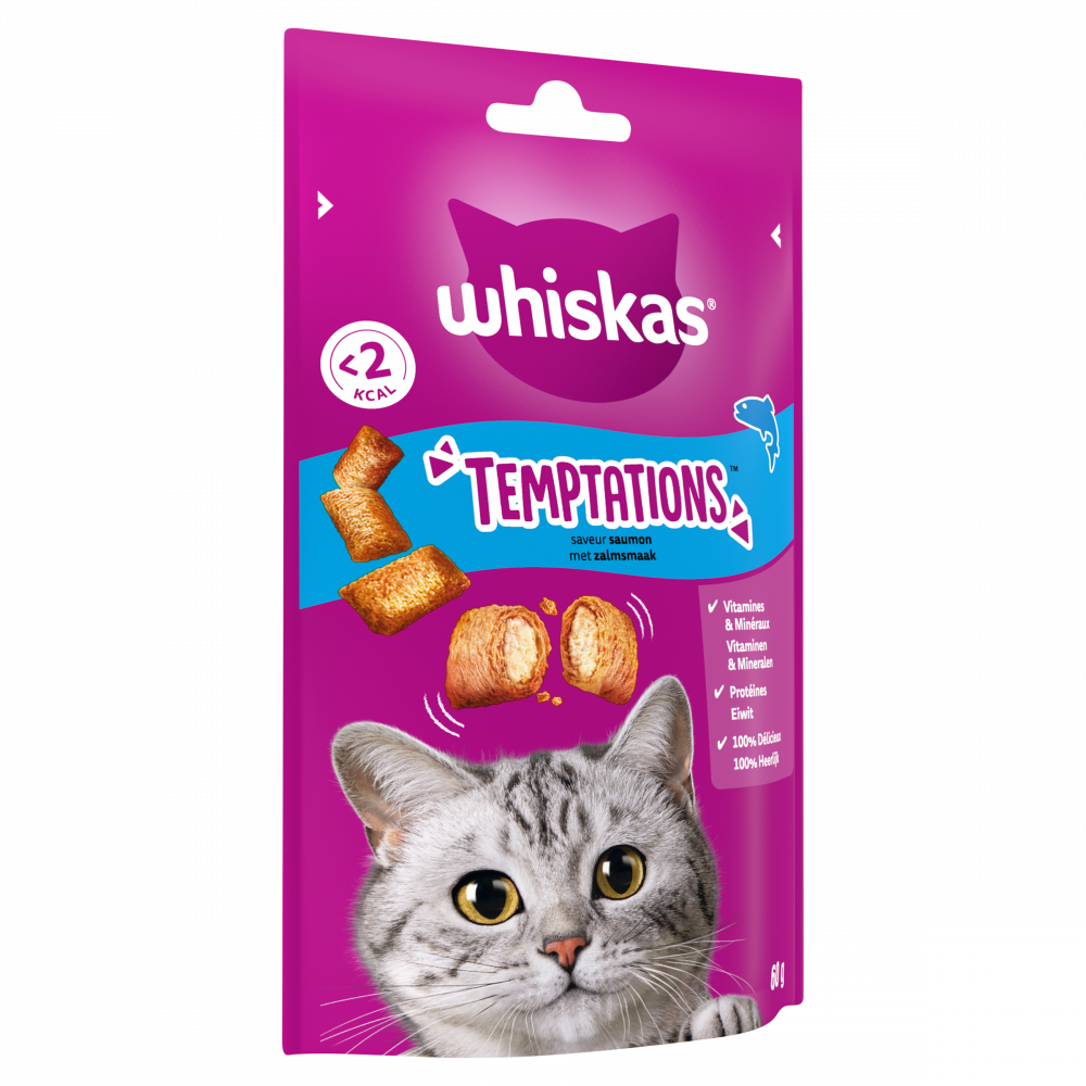 Whiskas temptations zalm 60gr