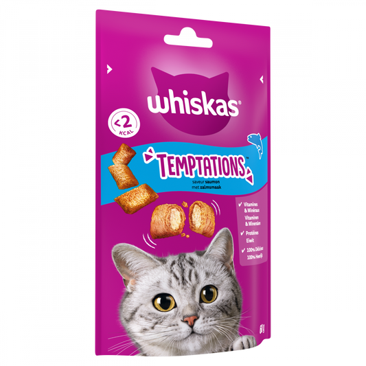 Whiskas temptations zalm 60gr