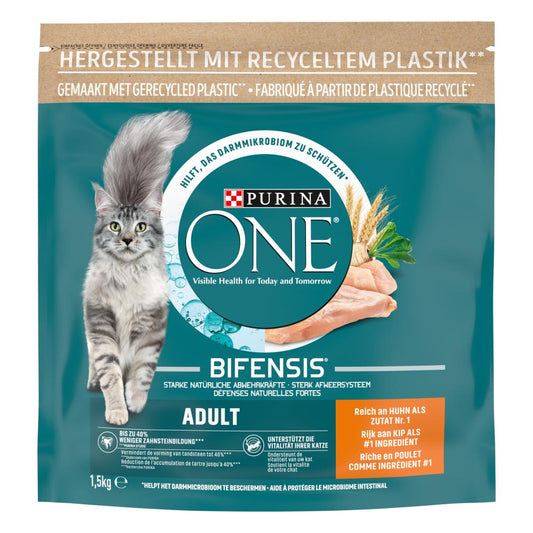 Purina One adult kip&verse groenten 1,5kg