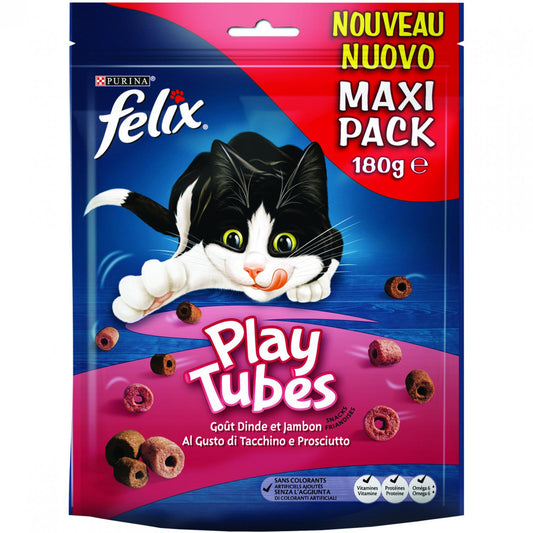 Afbeelding van Felix Play Tubes Katten Snack – Kalkoen & Ham 180g