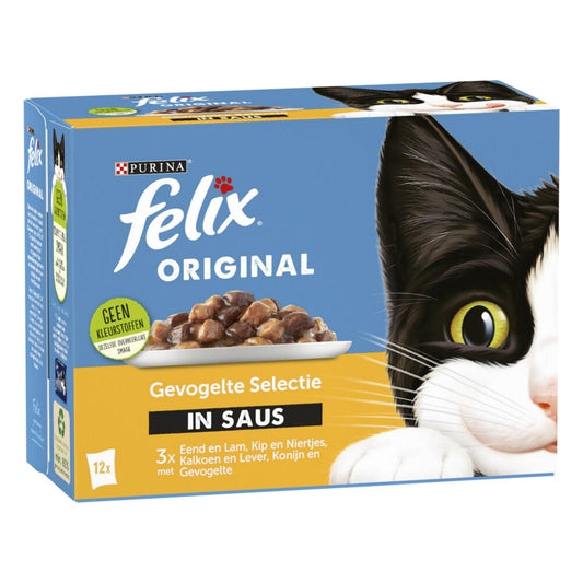 Afbeelding van Felix Original Katten Natvoer in Gelei – Gevogelte Selectie 12x85g