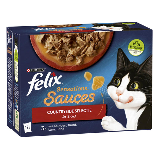 Afbeelding van Felix Sensations Katten Natvoer in Saus – Countryside Selectie 12x85g
